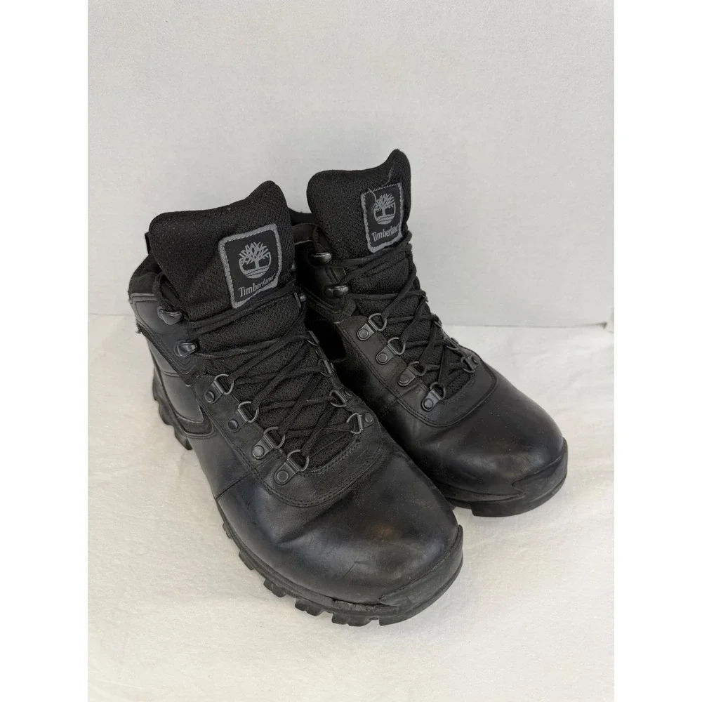 Timberland Mt Maddsen Waterproof Hiking‎ Boots Black Leather Mens 10 2731R A3560